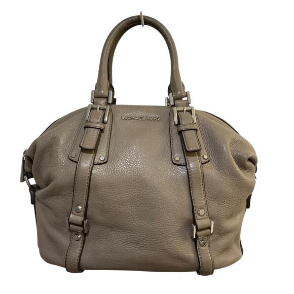 MICHAEL Michael Kors Handbags - Michael Kors Bedford Taupe Gray Leather Satchel Bag